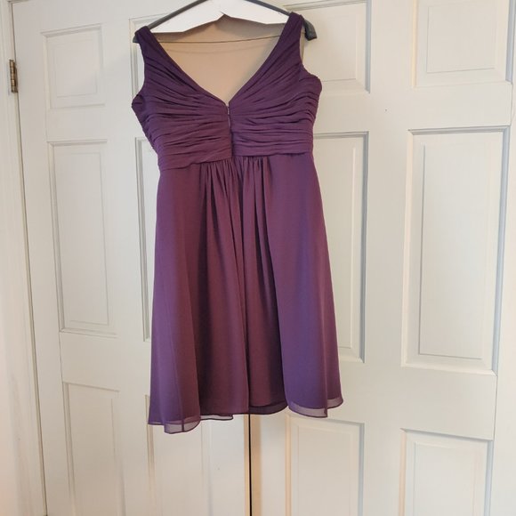 BILL LEVKOFF purple chiffon gown - Picture 8 of 11